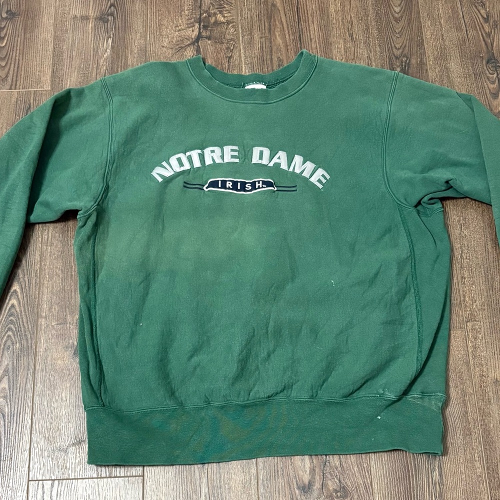 Vintage Notre Dame Irish Green Crewneck Men’s Size 2XL